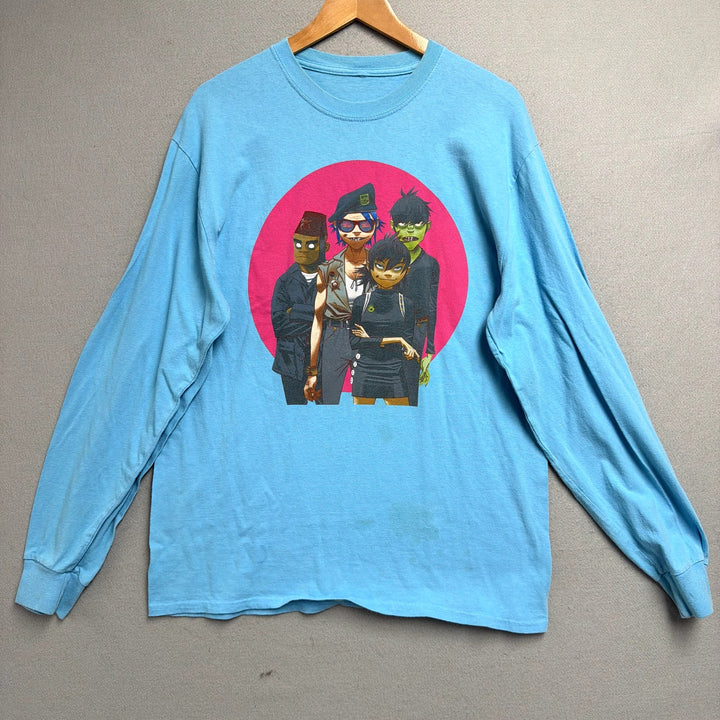Gorillaz Blue Long Sleeve Shirt Size Large