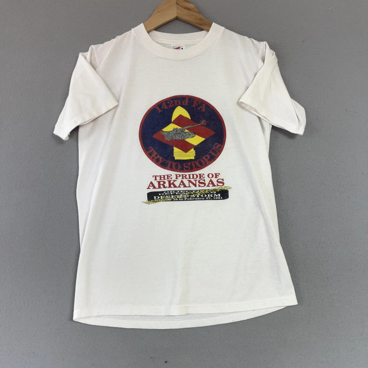 Vintage 142nd Artillery Arkansas T Shirt Size Small