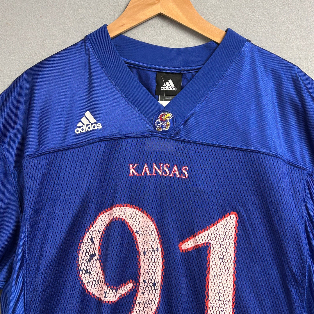 Vintage Adidas Kansas Jayhawks Jake Laptad Jersey Size Medium