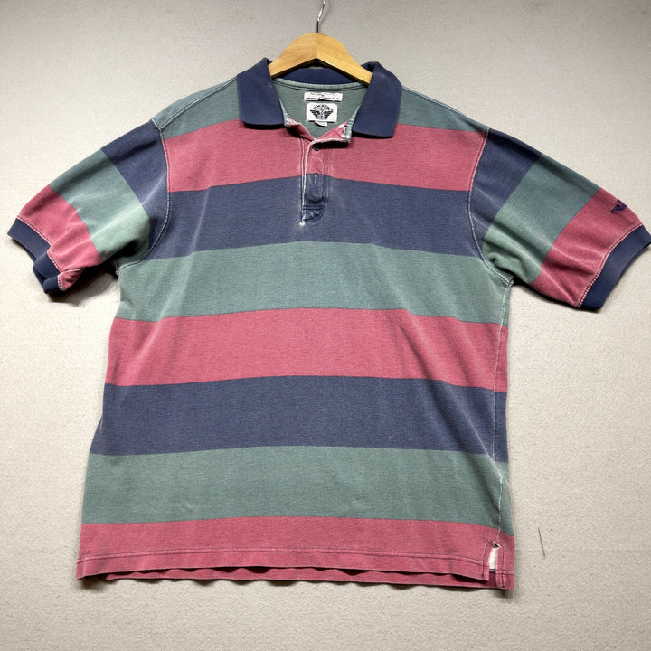 Vintage Dockers Faded Striped Polo shirt size Medium