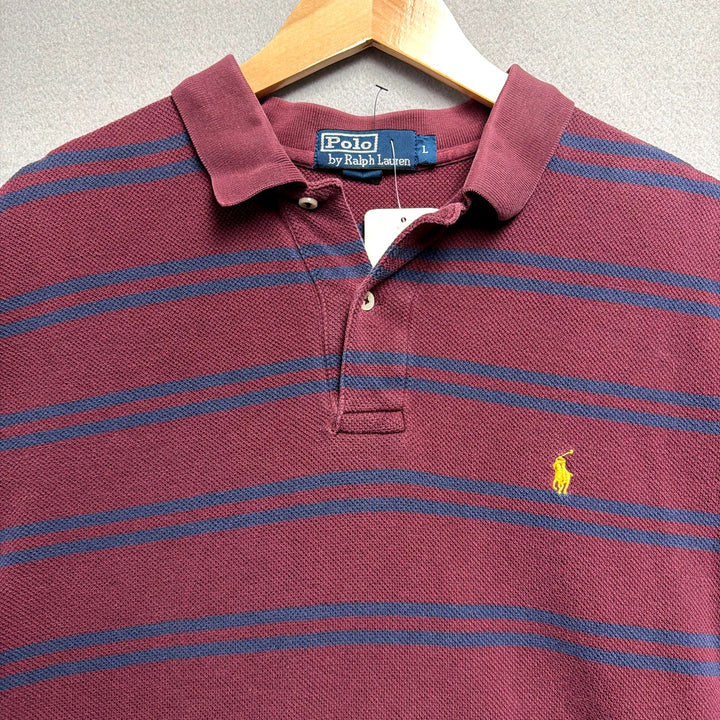 Vintage Polo Ralph Lauren Striped Polo Shirt Size Large