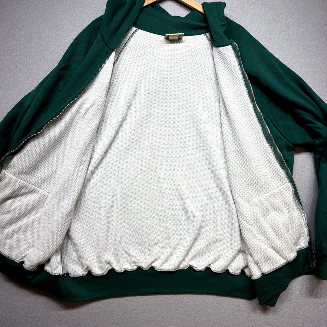 Vintage American Edition Thermal Lined Green Hoodie Size XXXL