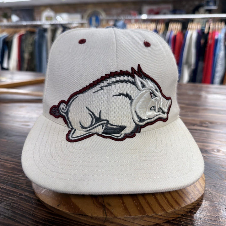 Vintage 2000s Arkansas Razorbacks Embroidered Brim Snapback Hat