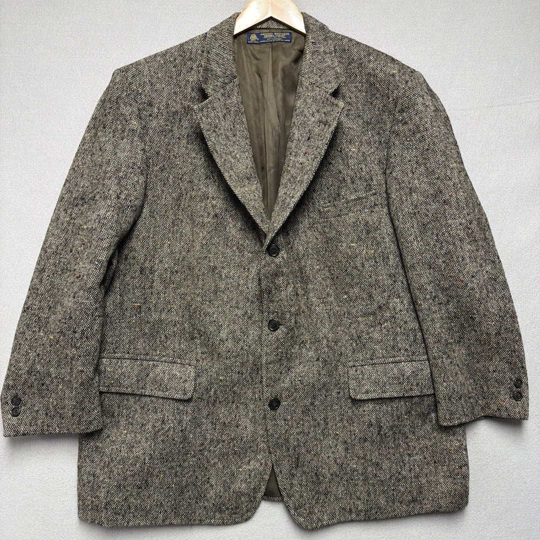 Vintage Brooks Brothers Speckled Tweed Blazer Size XL