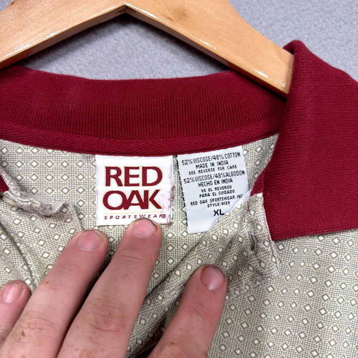 Vintage University of Arkansas Red Oak Polo Shirt Size XL