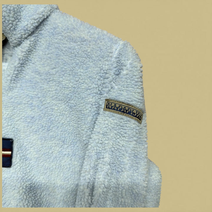 Vintage Napapijri Womens  Blue Fleece Jacket Size Small