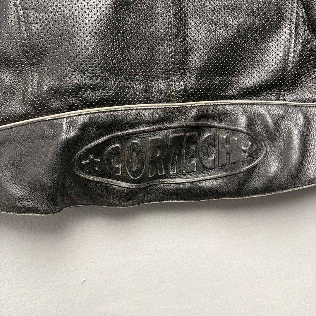Cortech Padded Motorcycle Riding Leather Jacket Size XL