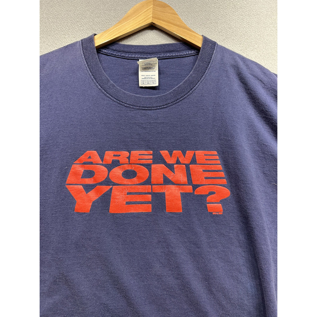 Vintage Are We Done Yet Movie Promo T Shirt Size XL
