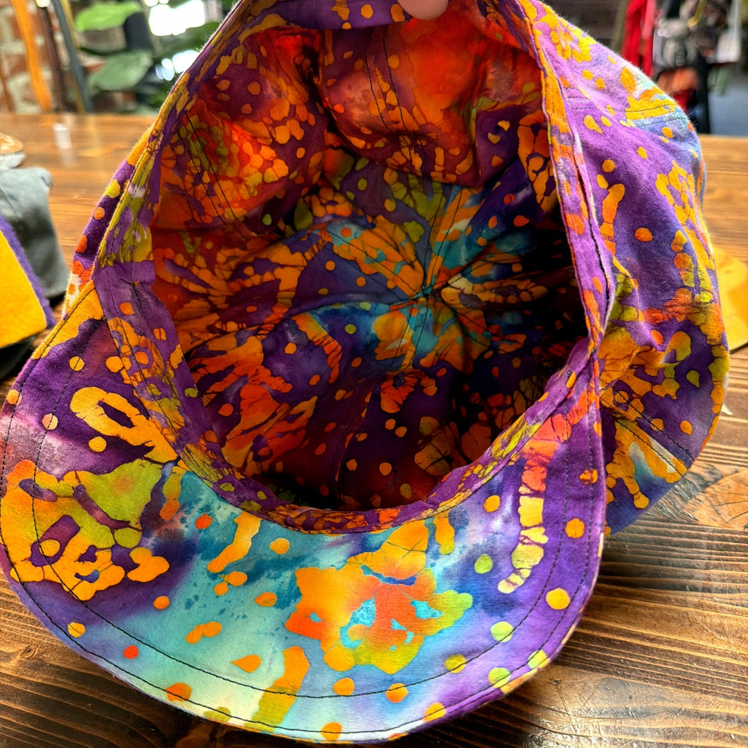 Vintage Tie Dye Batik Baker Boy Cap Hat Size 7