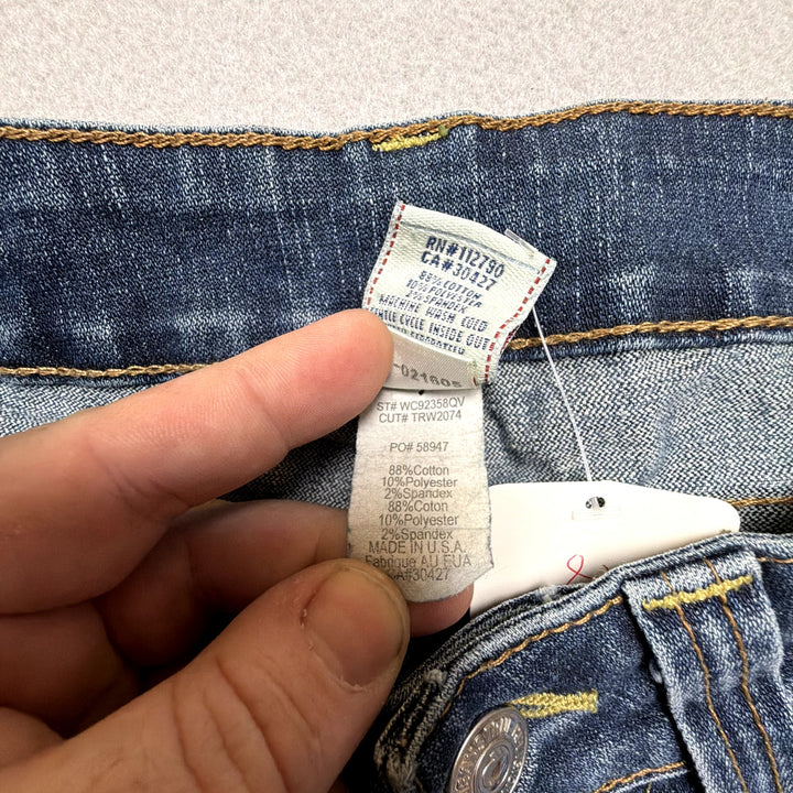Vintage True Religion Low Rise Flare Candace Jeans Size 26