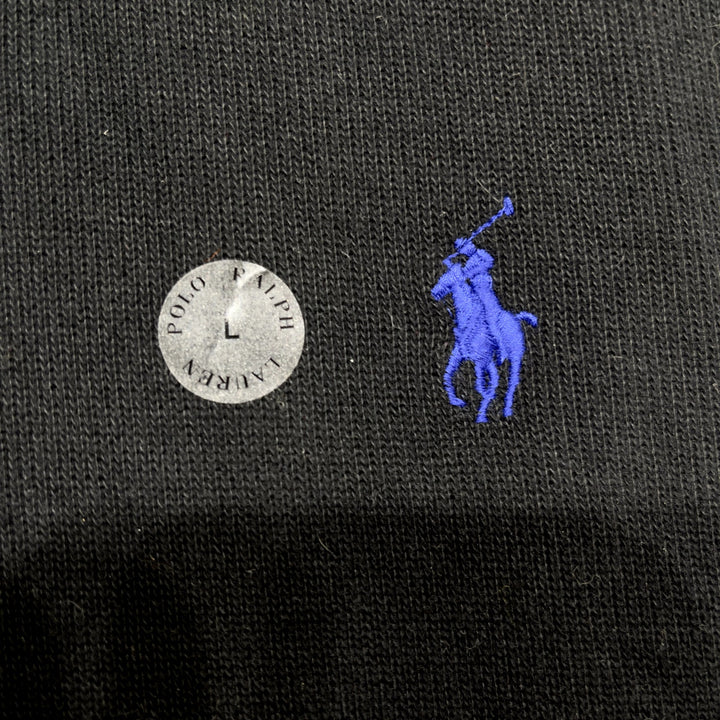Polo Ralph Lauren Black Quarter Zip Sweater Size Large