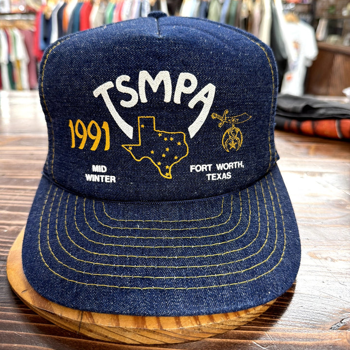 Vintage Texas Shriners Denim Snapback Hat
