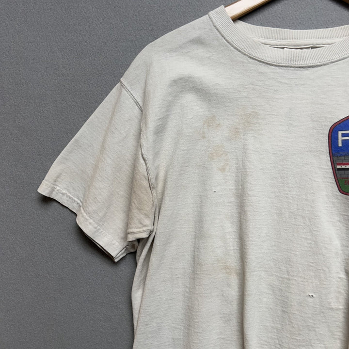 Vintage 2004 Baghdad Iraq Fire Rescue Abu Ghraib Prison White Shirt Size Medium