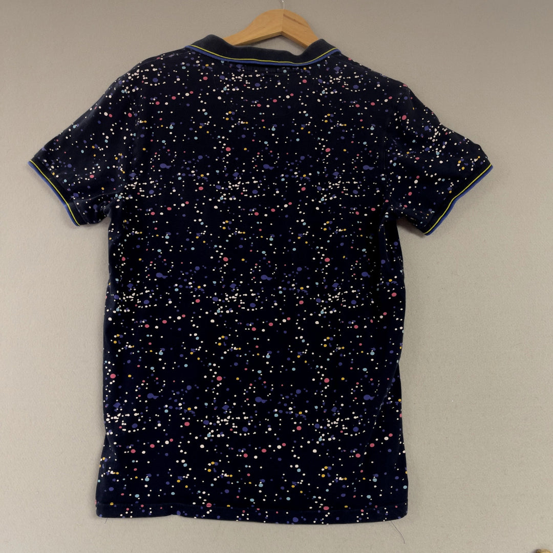 United colors Of Benetton Splatter Print Polo Shirt Size Large