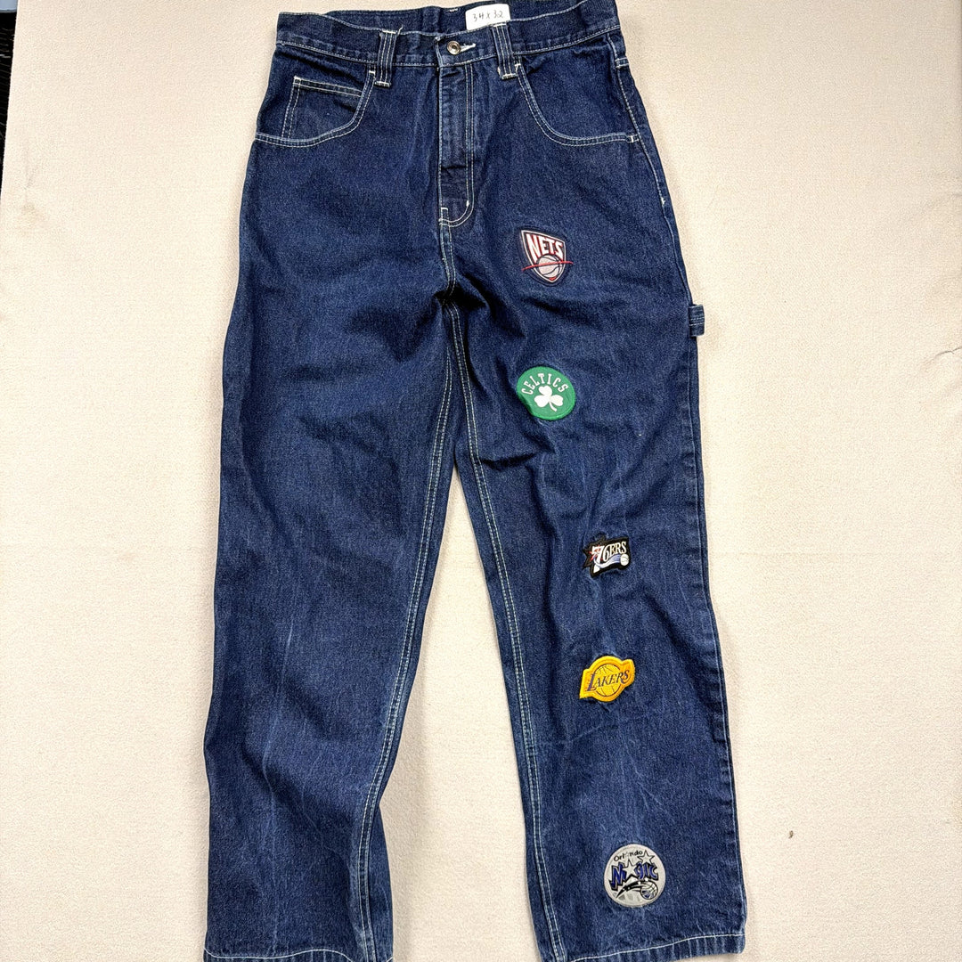 Vintage NBA Logo Jeans Size 34