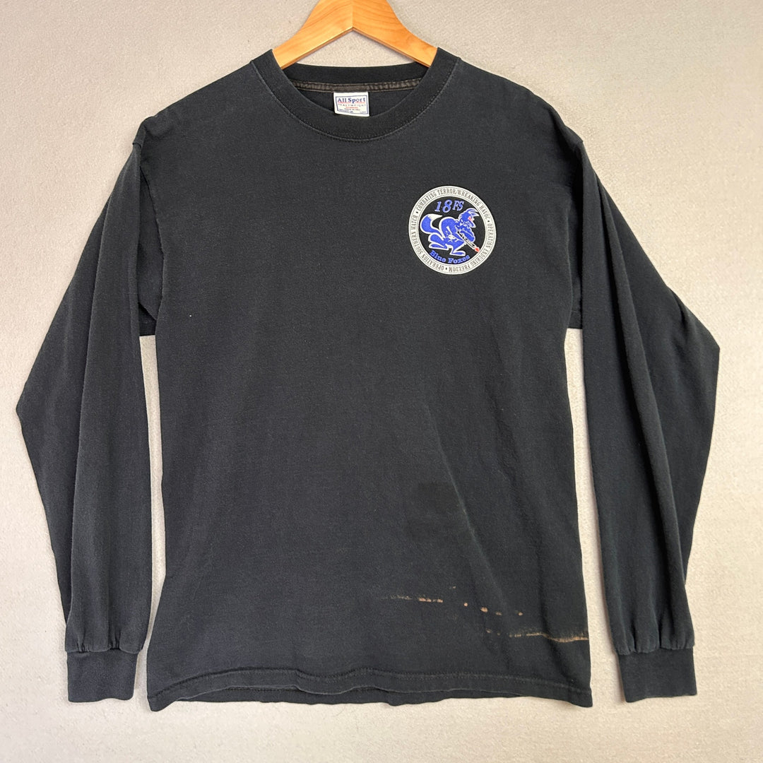 Vintage Blue Foxes 18th Fighter SD Jet Fighter Operation Freedom Shirt Large
