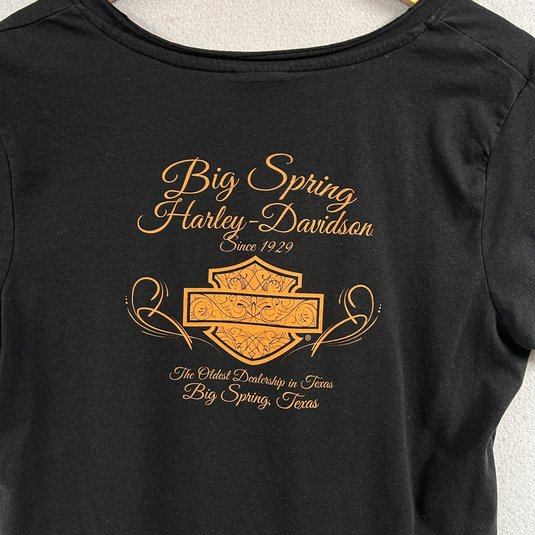 Women's Harley Davidson Big Springs Texas Black Shirt size Large