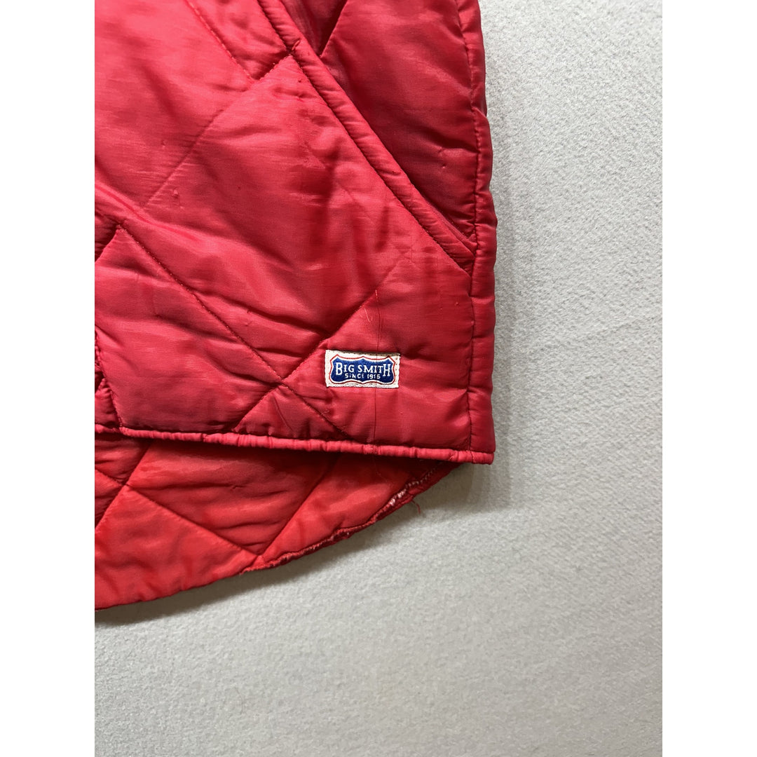 Vintage Big Smith Red Quilted Vest Size XL