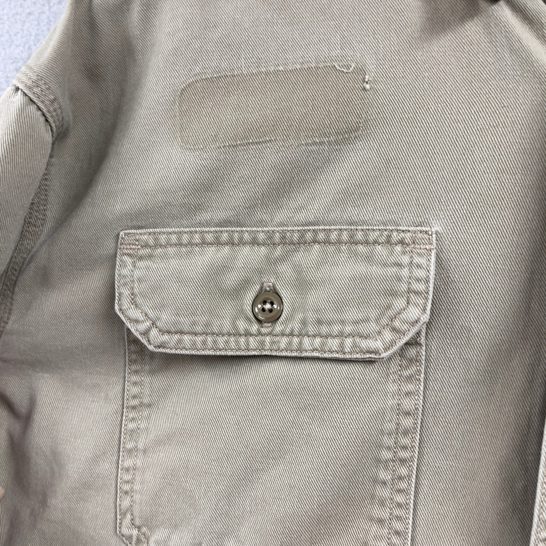 Men's Carhartt Fire Resistant Tan Long Sleeve Shirt W/ Pockets XL