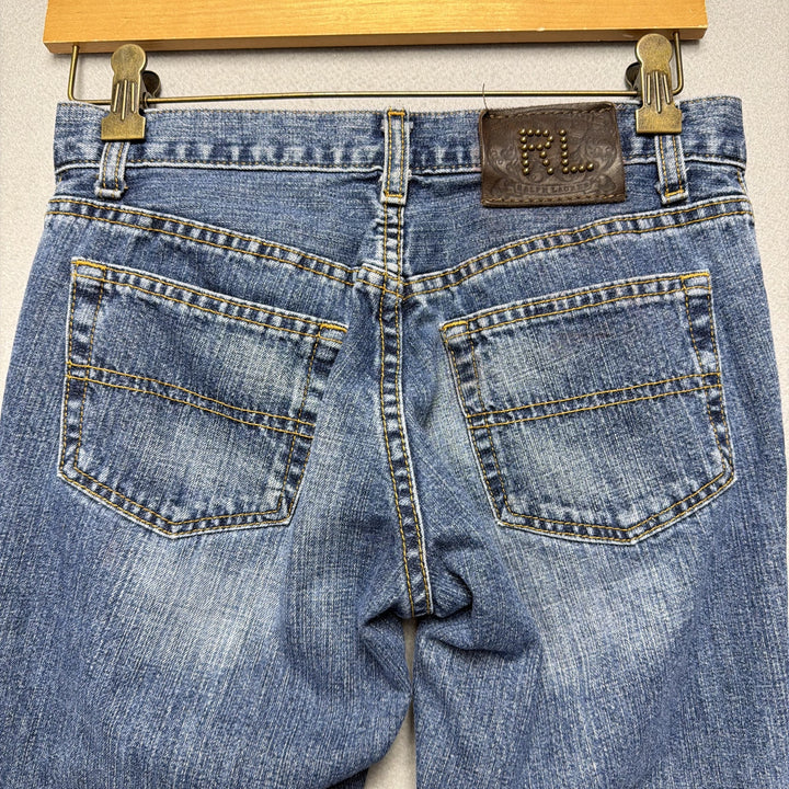 Vintage Ralph Lauren Lace Up Leg Polo Jeans Size 29