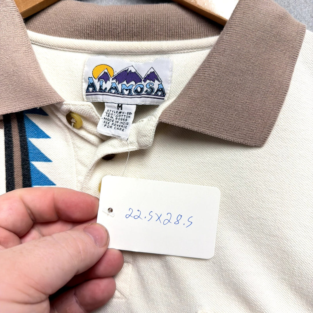 Vintage Alamosa Western Polo Shirt Size Medium