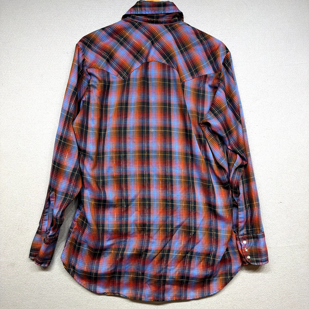 Vintage Levi's Plaid Pearl Snap Shirt size Medium