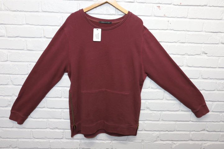 john elliott burgundy villain crewneck sweatshirt size 4 xl