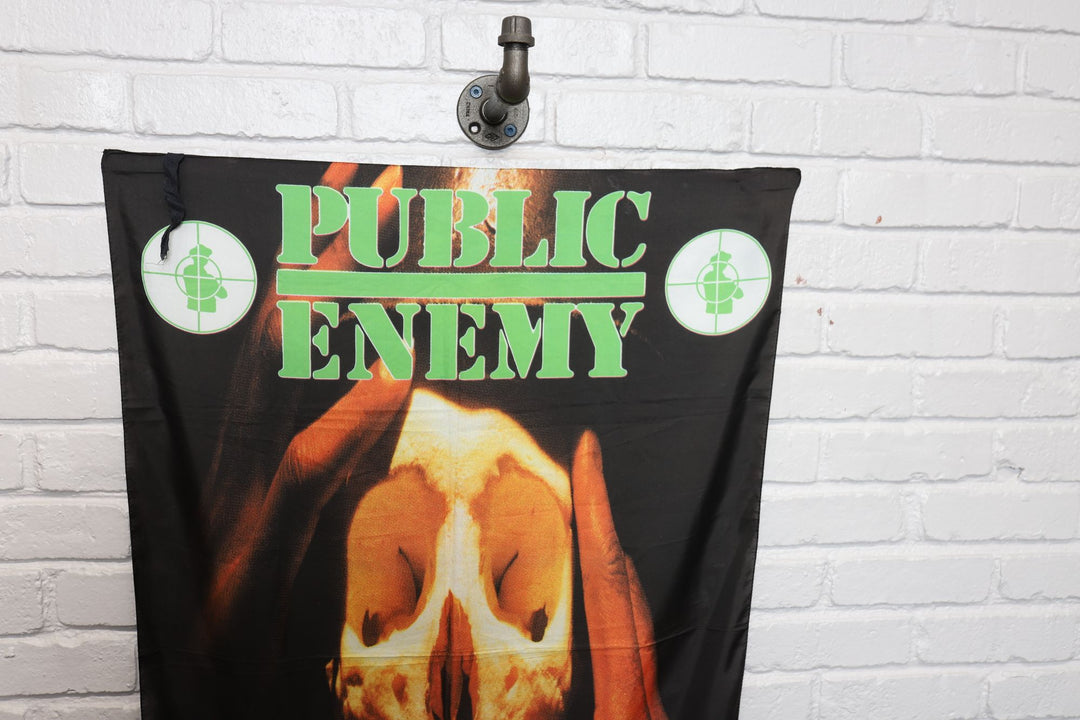 90s public enemy skull cloth banner flag