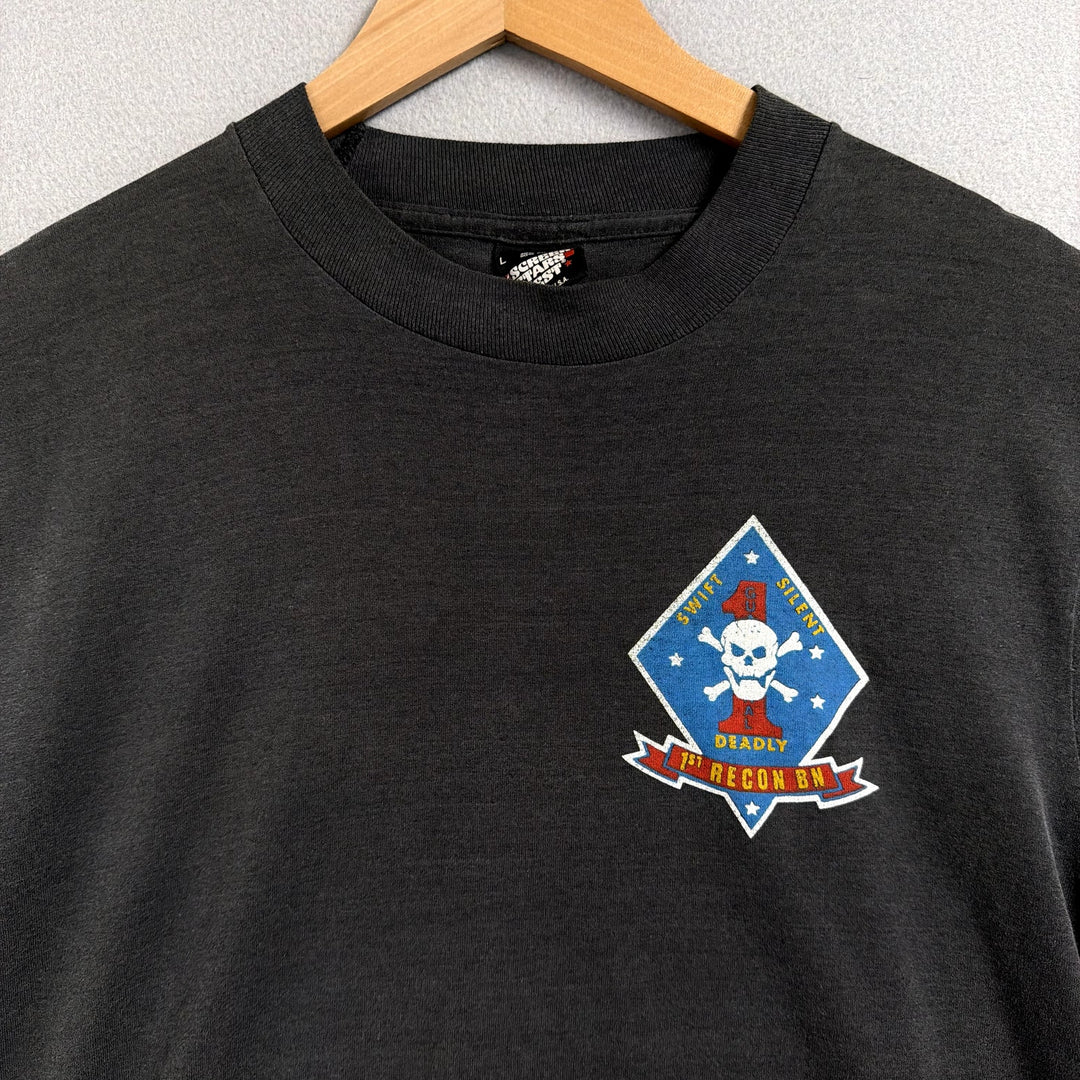 Vintage 1st Recon Bn Marines T Shirt Size Large
