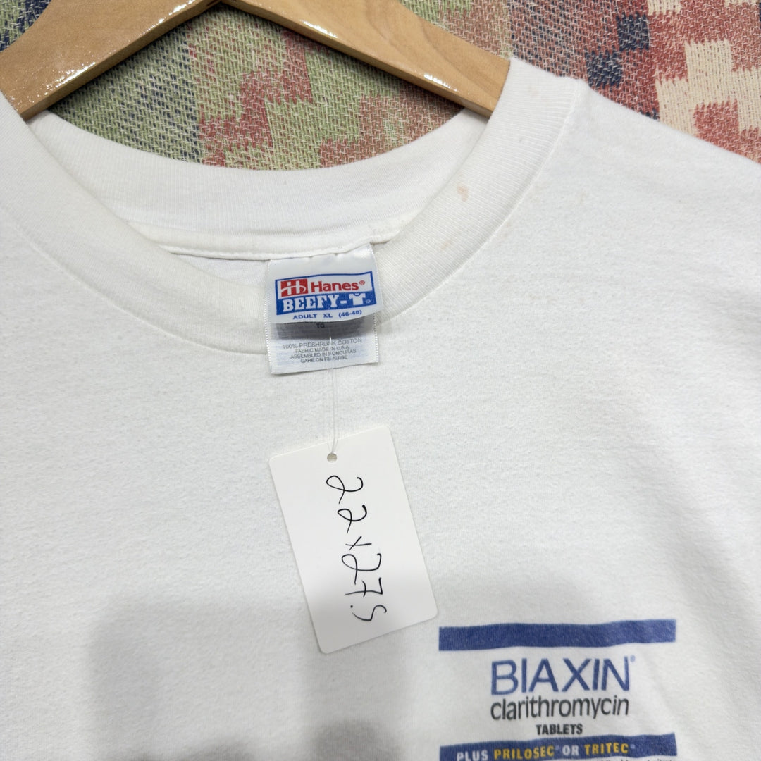 Biaxin Vintage Medicine  T Shirt Size XL 2000s