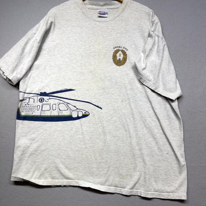 Vintage Angel One Hospital Helicopter T shirt Size XXL