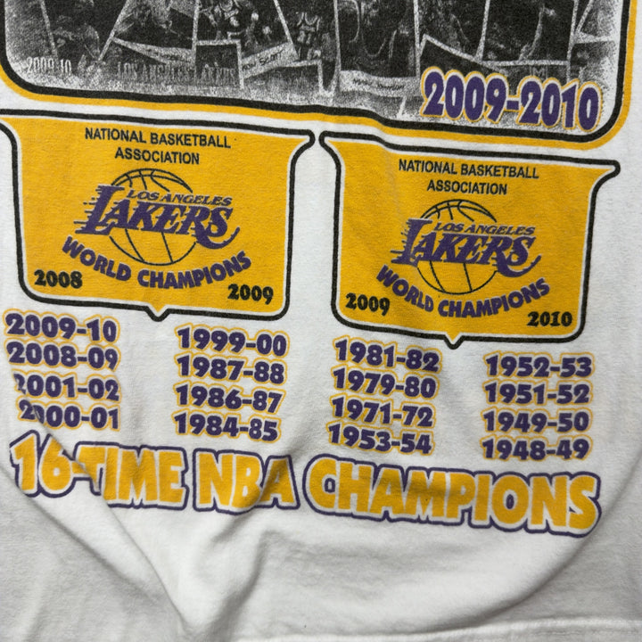 Lakers Back to Back Champions Vintage T Shirt Size Large 2000s