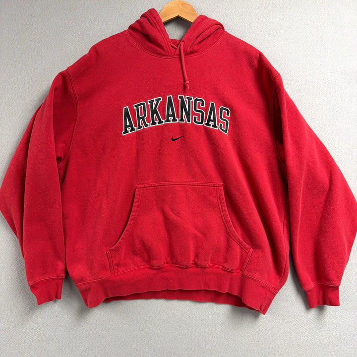 Vintage Nike University Of Arkansas Center Swoosh Hoodie Size XL