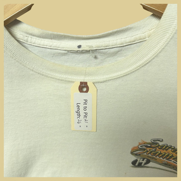 Vintage Y2K Saratoga Stampede Boat Racing T Shirt Size Large