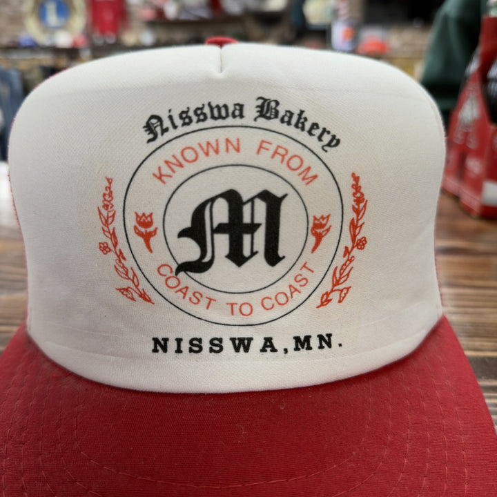 Nisswa Bakery Vintage Snapback Trucker Hat 80s
