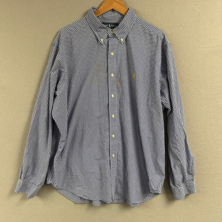 Polo Ralph Lauren Blue Gingham Plaid Shirt Size XXL