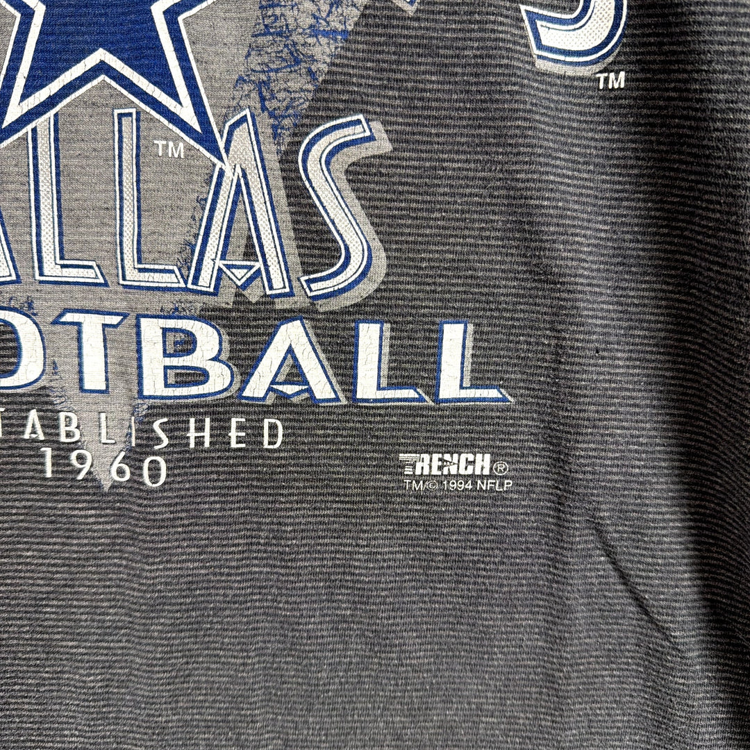 Vintage Dallas Cowboys Micro Stripe T Shirt Size XL