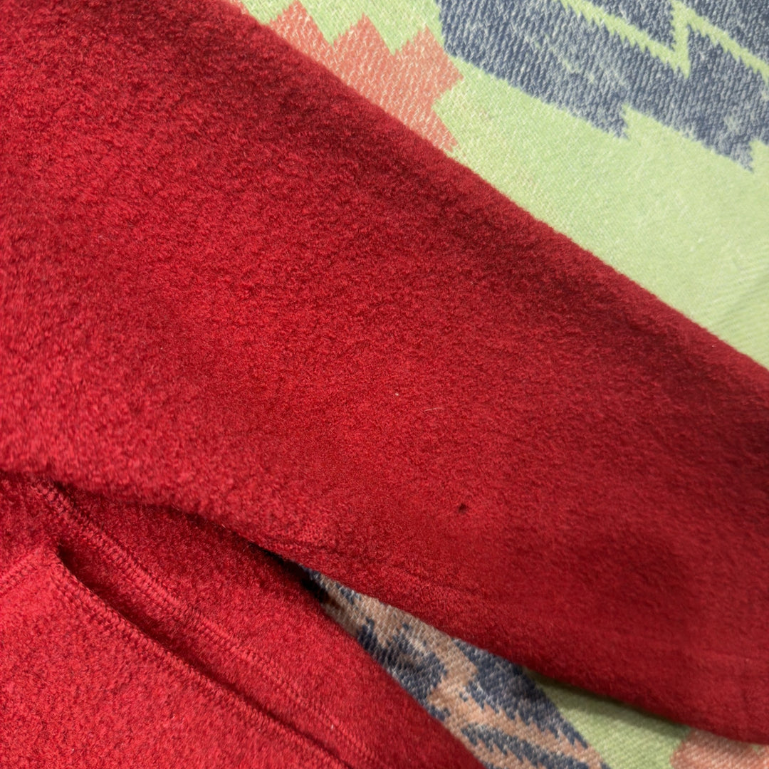 Red Wool Vintage Hooded Jacket Small 70s