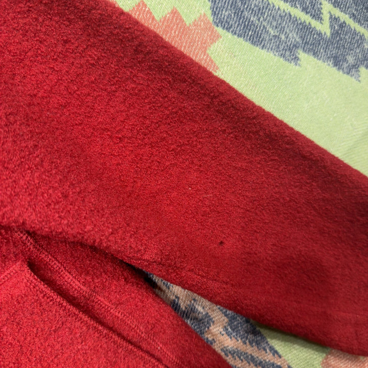 Red Wool Vintage Hooded Jacket Small 70s