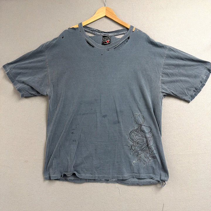 Vintage Top Heavy Dragon Thrashed Distressed Shirt size XL