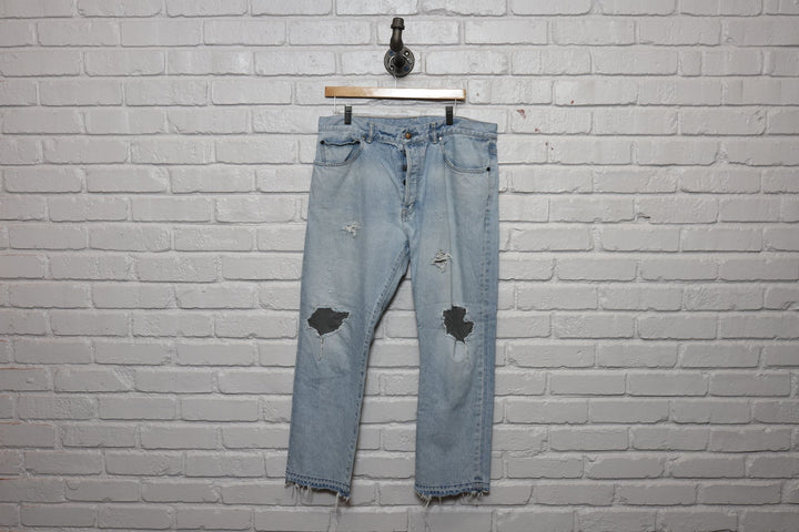 john elliott patched jeans size 37/28.5