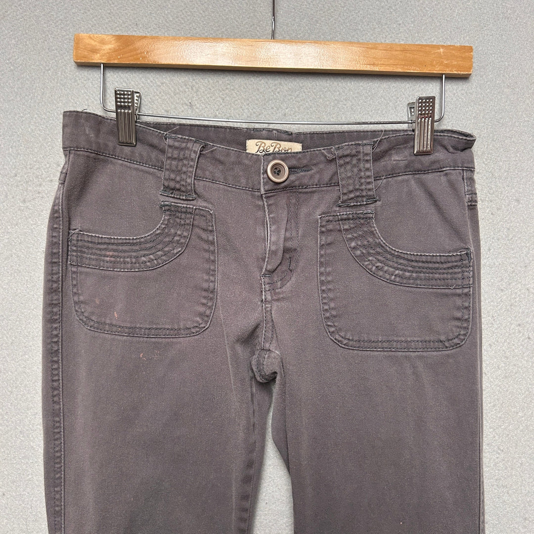 Vintage BeBop Flared Y2K Gray Pants Size 3