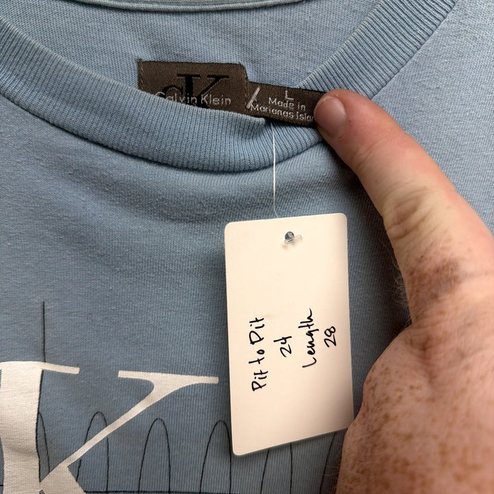 Vintage Y2K Calvin Klein Scale T Shirt Size