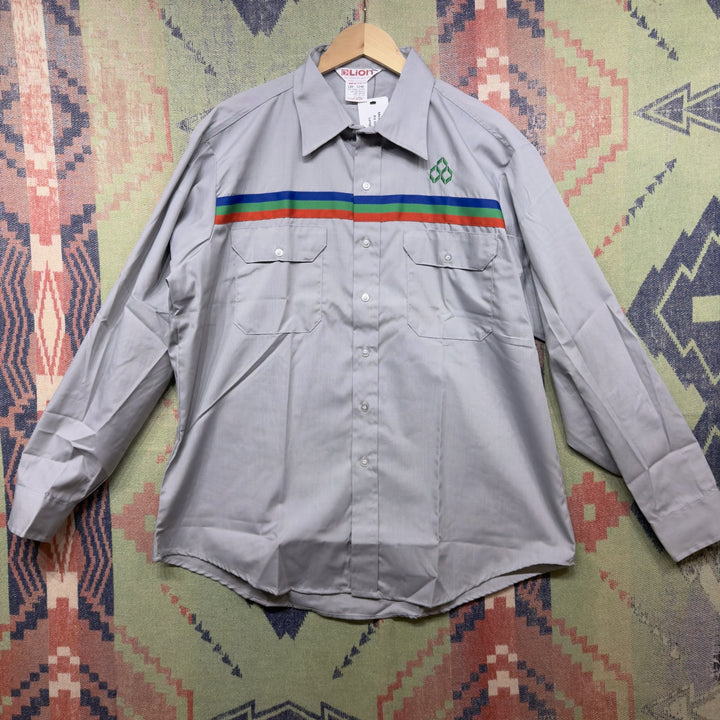 Diamond Shamrock Gas Vintage Button Down Shirt XL 80s Petroliana