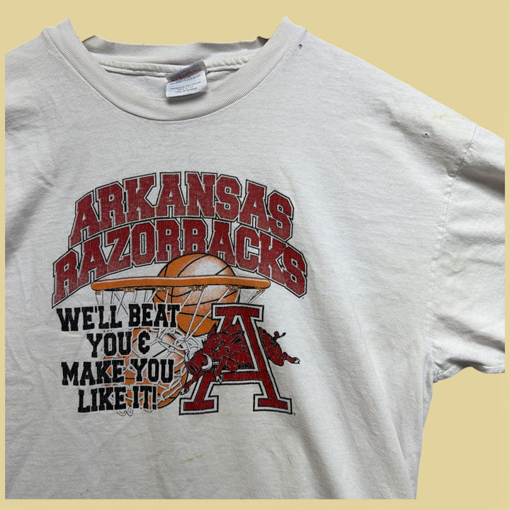 Vintage Arkansas We'll Beat You 90s T Shirt Size XL