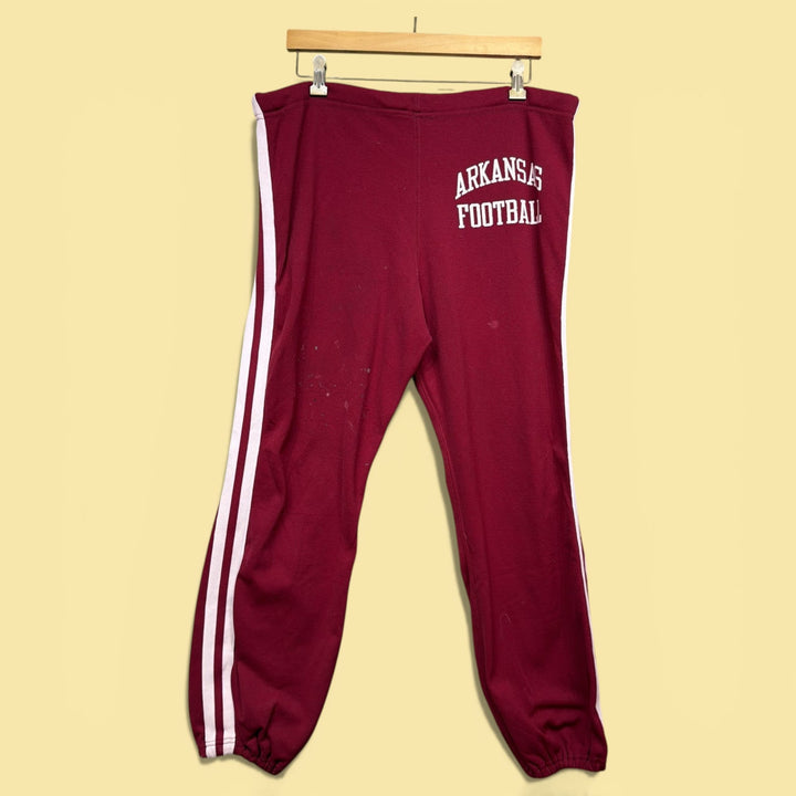 Vintage Arkansas Football 70s Team Issue Russell warm Up Sweat Pants Size Medium