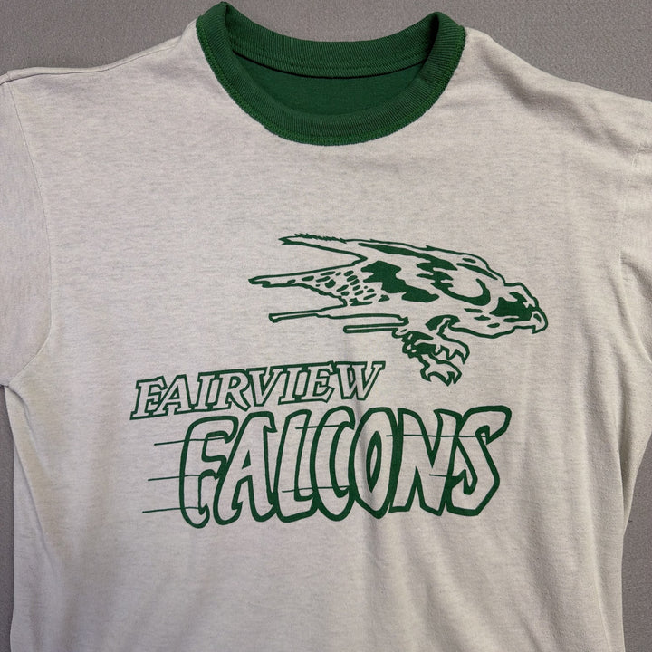 Vintage Double Face Fairview Falcons 1970s T Shirt Size Large