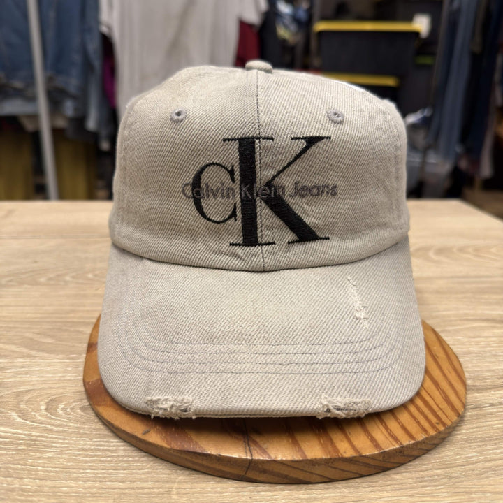 Vintage Y2K Calin Klein Distressed Denim Strap Back Hat