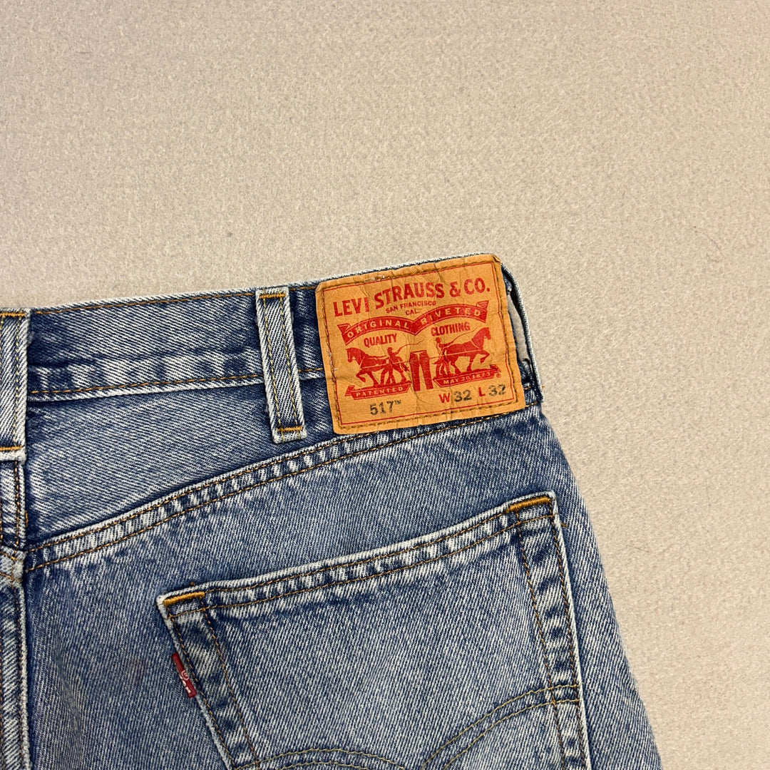Levis 517 Cut Off Denim Jean Shorts Size 32