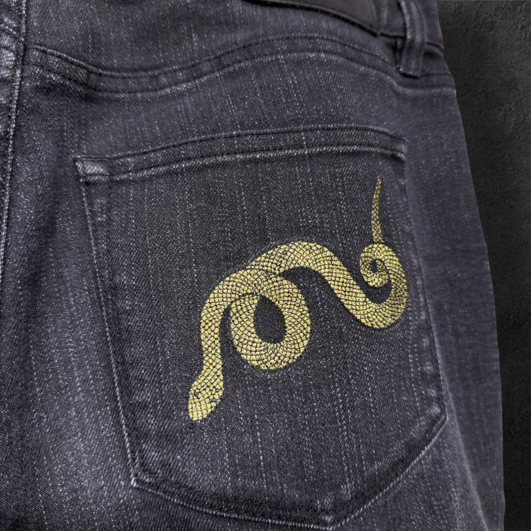 Vintage Ralph Lauren 2000s Snake Pocket Jeans Size 10 Hemmed